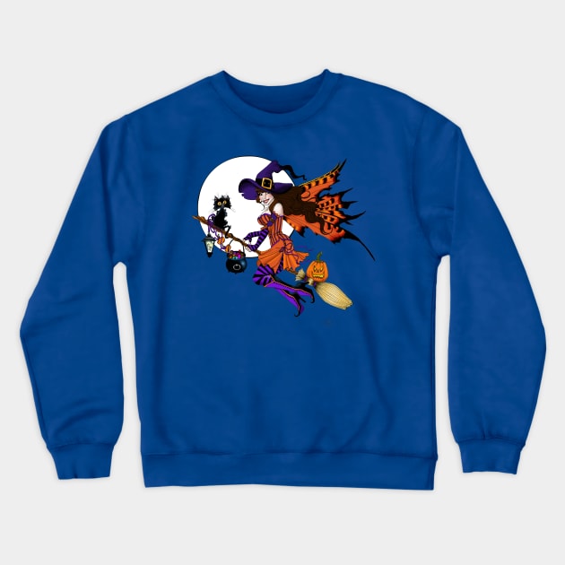 Trick or Treat Fairy Crewneck Sweatshirt by tigressdragon